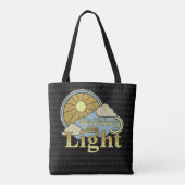 Retro Style Christlich Faith Sunshine Clouds Light Tasche (Rückseite)