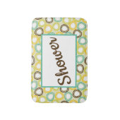 Retro-Style Circle Pattern Customizable Badematte (Vorderseite Vertikal)