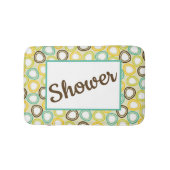 Retro-Style Circle Pattern Customizable Badematte (Vorderseite)