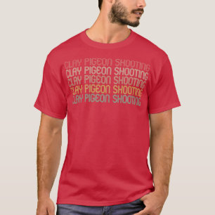 Retro Style Clay Pigeon Design T-Shirt