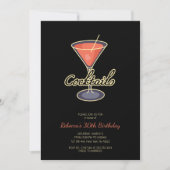Retro-Style Cocktail-Party Einladungen (Vorderseite)