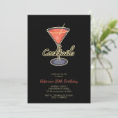 Retro-Style Cocktail-Party Einladungen (Stehend Vorderseite)