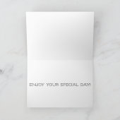 Retro Style Coffee Themed Birthday Card (aquamarin Karte (Innenseite)