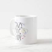 Retro Style Crazy Dog Lady Tasse (Vorderseite Links)
