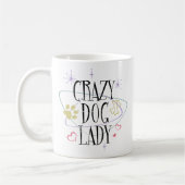 Retro Style Crazy Dog Lady Tasse (Links)