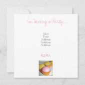 RETRO STYLE CUPCAKE BIRTHDAY INVITATION CARD EINLADUNG (Rückseite)