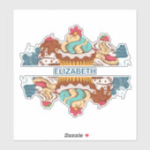 Retro Style Cupcakes Sweet Dessert Aufkleber (Blatt)