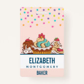 Retro Style Cupcakes Sweet Dessert Ausweis (Vorderseite)