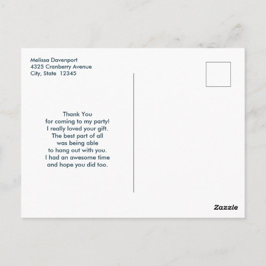 Retro Style Cupcakes Sweet Dessert Danke Postkarte (Rückseite)