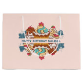 Retro Style Cupcakes Sweet Dessert Geburtstag Große Geschenktüte (Vorderseite)