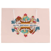 Retro Style Cupcakes Sweet Dessert Geburtstag Große Geschenktüte (Rückseite)