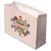 Retro Style Cupcakes Sweet Dessert Geburtstag Große Geschenktüte (Rückseite Schrägansicht)