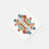 Retro Style Cupcakes Sweet Dessert Geburtstag Serviette (Ecke)