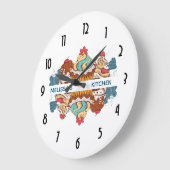 Retro Style Cupcakes Sweet Dessert Kitchen Große Wanduhr (Winkel)