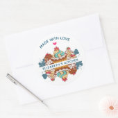 Retro Style Cupcakes Sweet Dessert Kitchen Runder Aufkleber (Umschlag)