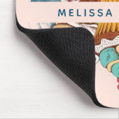 Retro Style Cupcakes Sweet Dessert Mousepad (Ecke)
