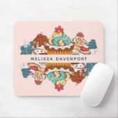Retro Style Cupcakes Sweet Dessert Mousepad (Mit Mouse)