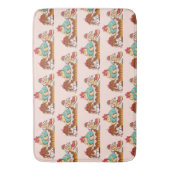 Retro Style Cupcakes Sweet Dessert Muster Badematte (Vorderseite Vertikal)