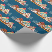 Retro Style Cupcakes Sweet Dessert Muster Geschenkpapier (Ecke)