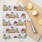 Retro Style Cupcakes Sweet Dessert Muster Geschirrtuch (Viertel Falte)