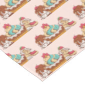 Retro Style Cupcakes Sweet Dessert Muster Tischdecke (Schrägansicht)