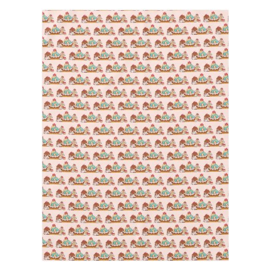 Retro Style Cupcakes Sweet Dessert Muster Tischdecke (Vorderseite)