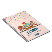 Retro Style Cupcakes Sweet Dessert Notizblock (Rechte Seite)
