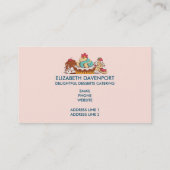 Retro Style Cupcakes Sweet Dessert Visitenkarte (Rückseite)