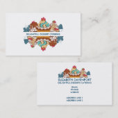 Retro Style Cupcakes Sweet Dessert Visitenkarte (Vorne/Hinten)