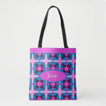 Retro-Style der 1960er in Rosa, Lila und Blau 