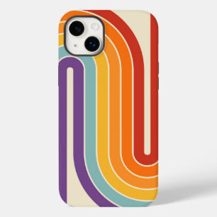 Retro-Style der 1970er Jahre mit gebogenen Streife Case-Mate iPhone 14 Plus Hülle