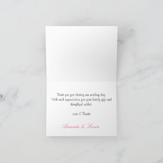 Retro Style Diner Wedding Couple Danke (Innenseite)