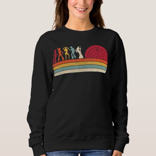 Retro Style Disco Dancing 70er Themed Costum Sweatshirt (Vorderseite)