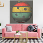 Retro Style Distressed Pickleball Art Leinwanddruck (Insitu (Wohnzimmer))