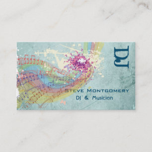 Retro Style Dj und Musiker Visitenkarte