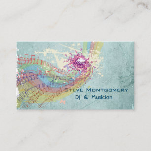 Retro Style Dj und Musiker Visitenkarte