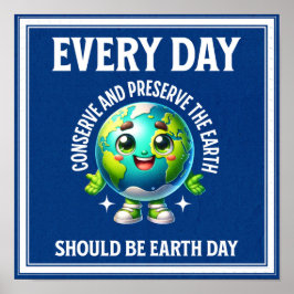 Retro Style Earth Day Poster
