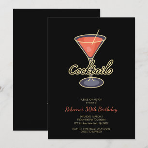 Retro-Style-Einladungen für Cocktailpartys Einladung