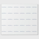 Retro Style Elegant Plain Simple White Calligraphy Geschenkpapier (Flach)