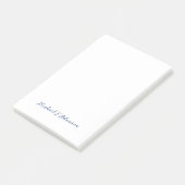 Retro Style Elegant Plain White Calligraphy Name Post-it Klebezettel (angewinkelt)