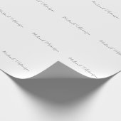 Retro Style Elegante Schlichte, einfache weiße Kal Geschenkpapier (Ecke)