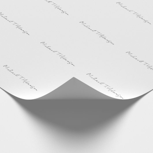 Retro Style Elegante Schlichte, einfache weiße Kal Geschenkpapier (Ecke)