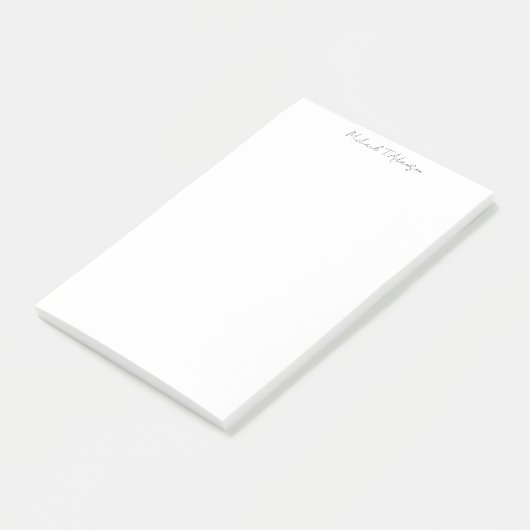 Retro Style Elegante Schlichte, einfache weiße Kal Post-it Klebezettel (angewinkelt)