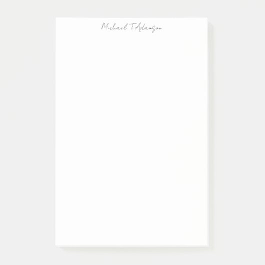 Retro Style Elegante Schlichte, einfache weiße Kal Post-it Klebezettel (Vorderseite)