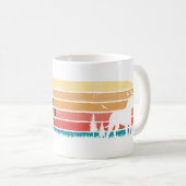 Retro Style English Bulldog Strip Dog Lover Kaffeetasse (VorderseiteRechts)