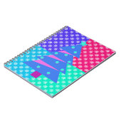 Retro Style Farbenfrohe Schneeflocke Weihnachtsbau Notizblock (Linke Seite)