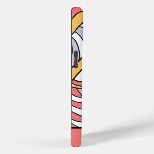 Retro-Style Floral Monogrammed Case-Mate iPhone Hülle (Rückseite / Rechts)