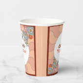 Retro Style Flover Babydusche Party Papiertüten Pappbecher (Rechts)