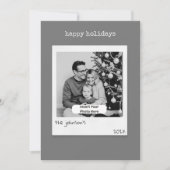 Retro Style Foto Personalisiert Grau Weihnachten (Vorderseite)