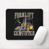 Retro Style Funny Gabelstapler Forklift Certi Mousepad (Mit Mouse)